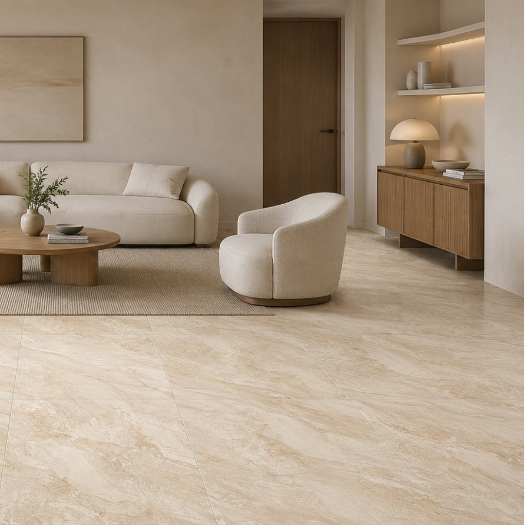 AL Babilo Crema Marble & Stone Living Area Tiles - My Home Studio